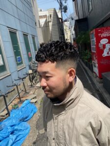 ラフクロップパーマ　フェード　メンズ　バーバー　理容室　クフィアメンズヘアカンポ　天王寺　阿倍野　阿倍野橋　松崎町