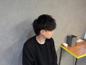 ソフトツイスト　ショートウルフ　クフィアメンズヘアカンポ　バーバー　理容室　天王寺　阿倍野　阿部野橋　松崎町