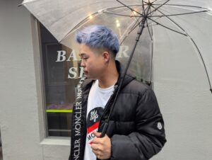 ブルーアッシュ　ダブルカラー　ブリーチ　フェード　クフィアメンズヘアカンポ　天王寺　阿倍野　阿倍野橋　松崎町　バーバー　理容室